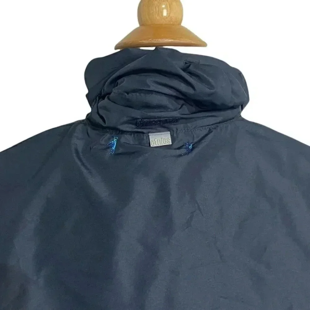 Eetnies S Gray‎ windbreaker with hidden hood full zip Skateboard jacket